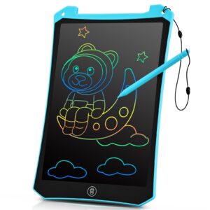 BlueSwan Maltafel Zaubertafel Reise Spielzeug für Unterwegs Kinder 2 3 4 5 6+ Jahre,10 Zoll LCD Schreibtafel mit löschfunktion,Beschäftigung im Flugzeug Autofahrt Restaurant Kleinkind Geschenk,Blau